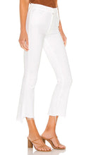MOTHER Insider Crop Step Fray in White