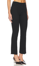 MOTHER Petite Lil Hustler Ankle Fray in Black