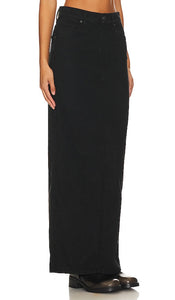 MOTHER The Candy Stick Skirt in Black