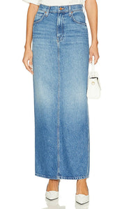 MOTHER The Candy Stick Skirt in Denim-Light - MOTHER La jupe Candy Stick en Denim-Light - MOTHER 浅牛仔布糖果棒半身裙 - MOTHER Der Candy Stick Rock in Denim-Light - MOTHER 캔디 스틱 스커트 - MADRE La gonna Candy Stick in denim chiaro