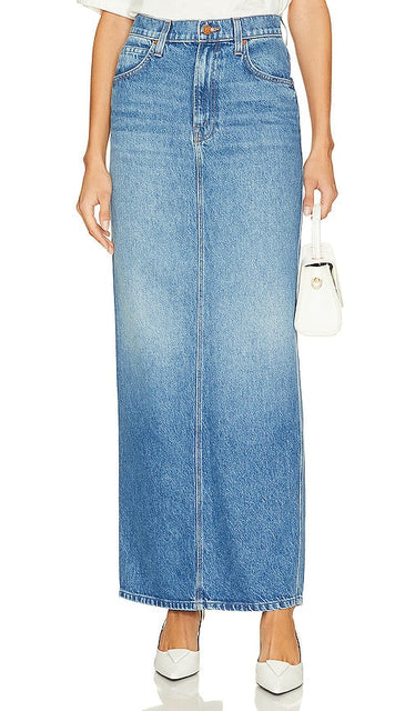 MOTHER The Candy Stick Skirt in Denim-Light - MOTHER La jupe Candy Stick en Denim-Light - MOTHER 浅牛仔布糖果棒半身裙 - MOTHER Der Candy Stick Rock in Denim-Light - MOTHER 캔디 스틱 스커트 - MADRE La gonna Candy Stick in denim chiaro