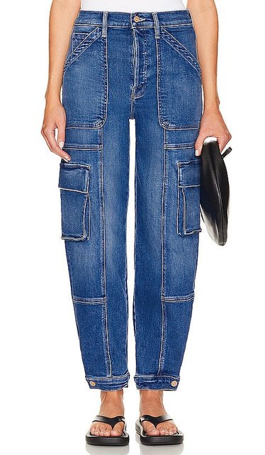 MOTHER The Curbside Cargo in Blue - MOTHER Le trottoir cargo en bleu - MOTHER 蓝色路边货物 - MUTTER Die Curbside Cargo in Blau - MOTHER 블루 컬러의 The Curbside Cargo - MADRE Il carico sul marciapiede in blu