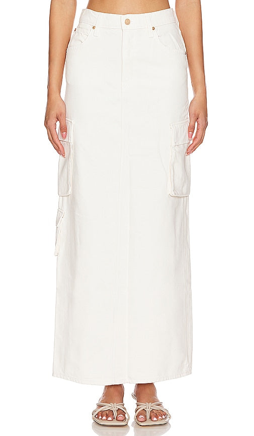 MOTHER The Fun Dip Cargo Skirt in White - MOTHER Jupe cargo The Fun Dip en blanc - MOTHER 白色 Fun Dip 工装裙 - MOTHER Der Fun Dip Cargorock in Weiß - MOTHER The Fun Dip 카고 스커트 화이트 색상 - MADRE La divertente gonna cargo Dip in bianco