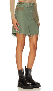 MOTHER The G.I. Jane Mini Skirt in Army