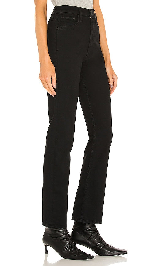 MOTHER The High Waisted Rider Skimp in Black