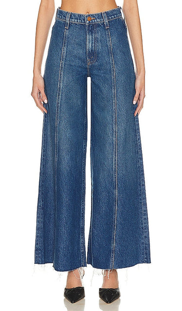 MOTHER The Lunch Line Sneak Fray in Blue - MOTHER The Lunch Line Sneak Fray en bleu - MOTHER The Lunch Line 蓝色潜行磨边 - MOTHER The Lunch Line Sneak Fray in Blau - MOTHER The Lunch Line 스니크 프레이 블루 색상 - MADRE La linea del pranzo Sneak Fray in Blue