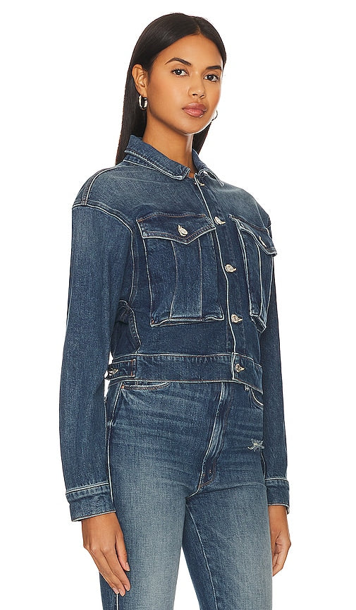 MOTHER The Out Of Pocket Jacket in Blue