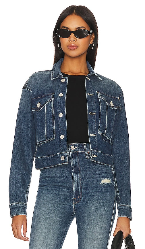 MOTHER The Out Of Pocket Jacket in Blue - MOTHER La veste Out Of Pocket en bleu - MOTHER 蓝色自袋夹克 - MOTHER Die Out-of-Pocket-Jacke in Blau - MOTHER 아웃 오브 포켓 재킷 블루 색상 - MADRE La giacca Out Of Pocket in blu