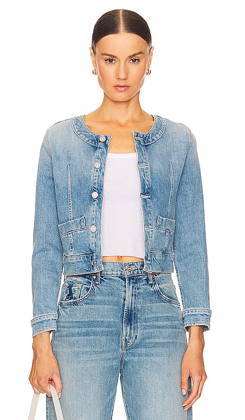 MOTHER The Picky Jacket in Blue