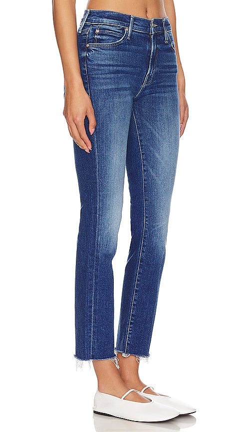 MOTHER The Rascal Ankle Fray in Blue