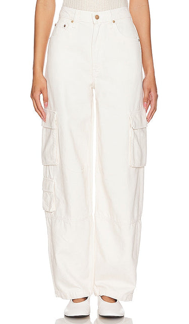 MOTHER The Side Dish Cargo Skimp in White - MOTHER Le plat d'accompagnement Cargo Skimp en blanc - MOTHER 白色配菜货物 Skimp - MOTHER The Side Dish Cargo Skimp in Weiß - MOTHER THE 사이드 디쉬 카고 스킵프 화이트 색상 - MADRE Il contorno Cargo Skimp in bianco