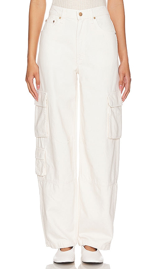 MOTHER The Side Dish Cargo Skimp in White - MOTHER Le plat d'accompagnement Cargo Skimp en blanc - MOTHER 白色配菜货物 Skimp - MOTHER The Side Dish Cargo Skimp in Weiß - MOTHER THE 사이드 디쉬 카고 스킵프 화이트 색상 - MADRE Il contorno Cargo Skimp in bianco