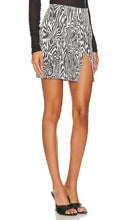 MOTHER The Side Splitter Mini Skirt in Black,White