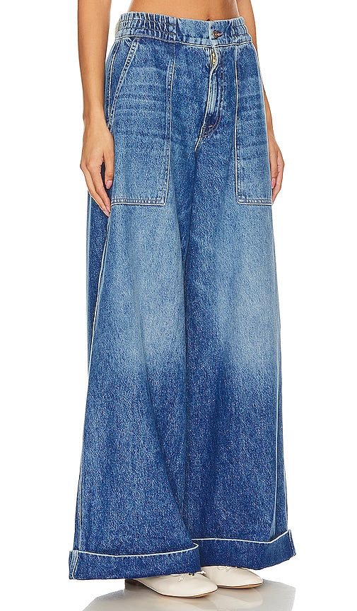MOTHER The Tasty Utility Sneak Cuff in Blue