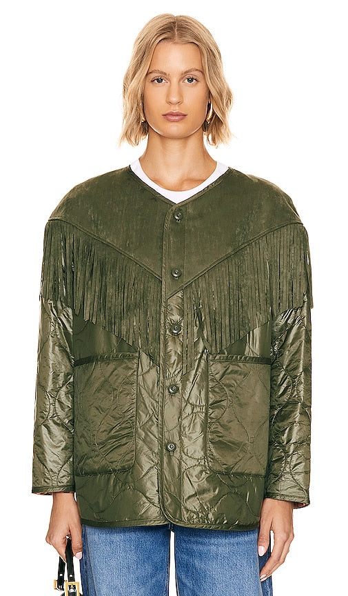 MOTHER The Tip Off Jacket in Olive