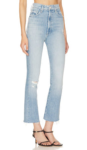 MOTHER The Tippy Top Insider Ankle Fray in Blue