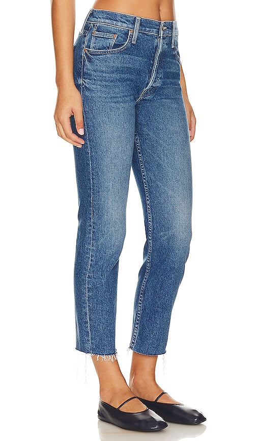 MOTHER The Tomcat Ankle Fray in Blue