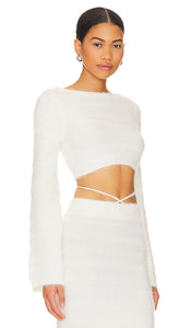 MORE TO COME Octavia Sweater in White