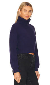 MORE TO COME Sloane Turtleneck Sweater in Navy