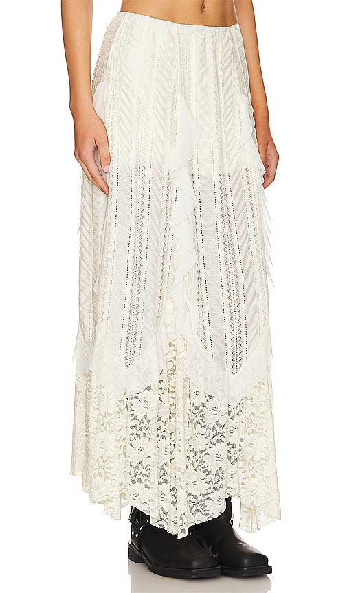 MORE TO COME Orchid Maxi Skirt in Ivory