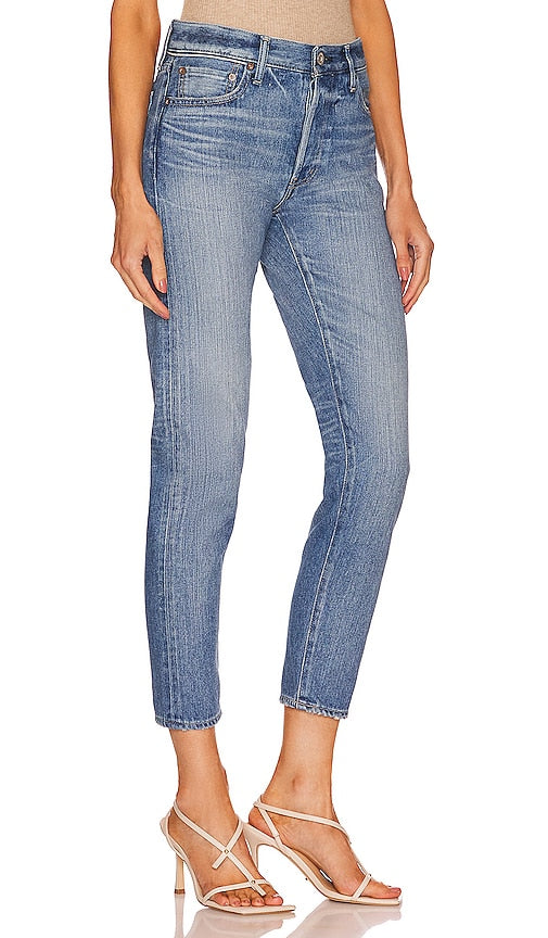 Moussy Vintage Evans Tapered Mid in Blue