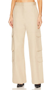 MSGM Cargo Pant in Beige - Pantalon cargo MSGM en beige - MSGM 米色工装裤 - MSGM Cargohose in Beige - MSGM 카고 팬츠베이지색 - Pantaloni cargo MSGM in beige