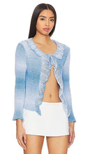 MSGM Crochet Frills Cardigan in Blue