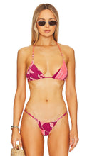 Maaji Balmy Rings Reversible Bikini Top in Orange,Pink