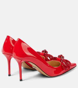 Mach & Mach 85 bow-detail patent leather pumps