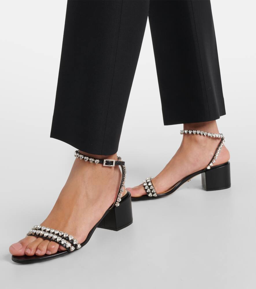 Mach & Mach Audrey 55 crystal-embellished leather sandals