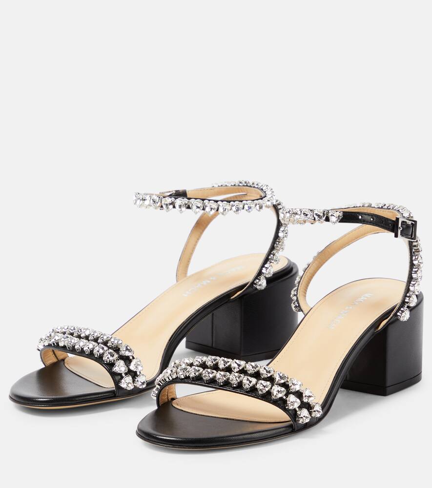 Mach & Mach Audrey 55 crystal-embellished leather sandals