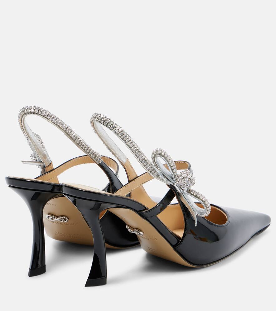Mach & Mach Crystal Cube embellished leather pumps