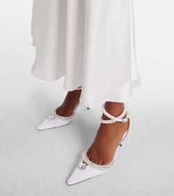Mach & Mach Diamond of Elizabeth satin pumps