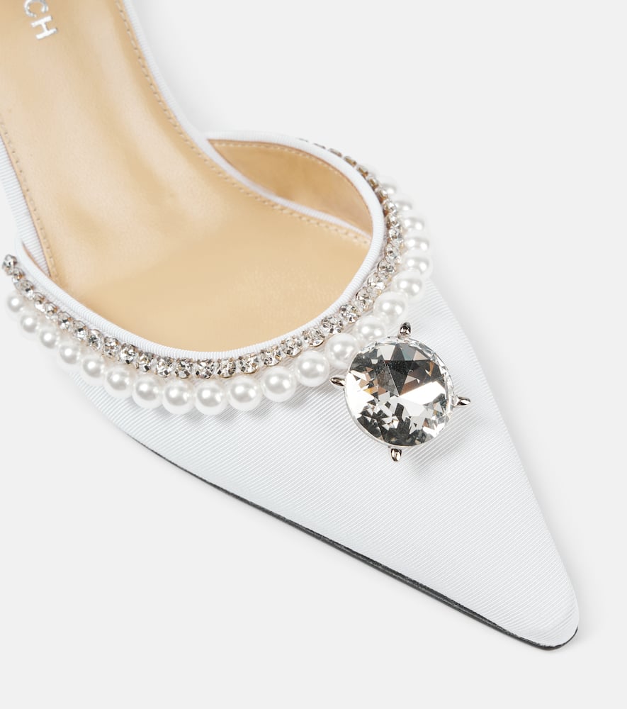 Mach & Mach Diamond of Elizabeth satin pumps