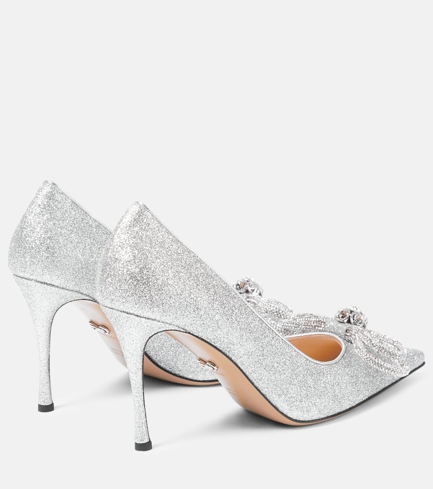 Mach & Mach Double Bow crystal-embellished pumps