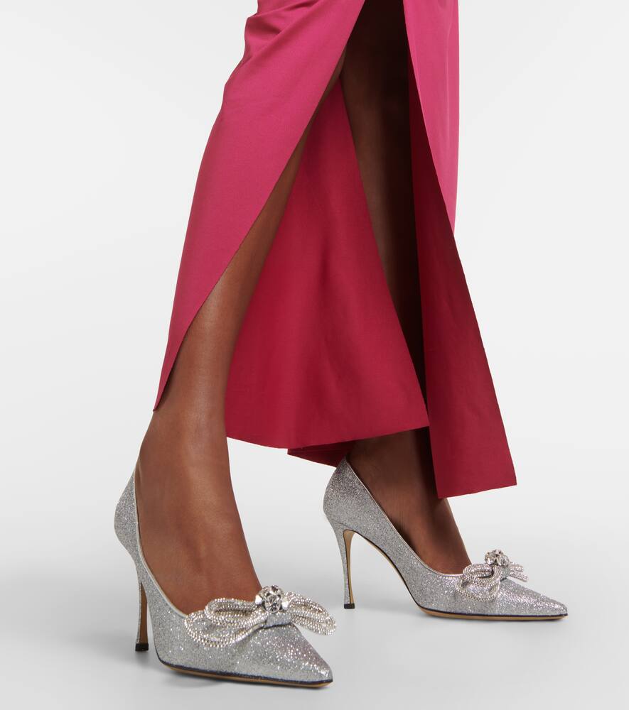 Mach & Mach Double Bow crystal-embellished pumps