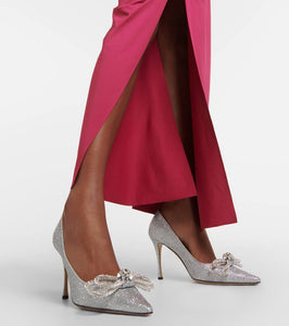 Mach & Mach Double Bow crystal-embellished pumps