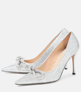 Mach & Mach Double Bow crystal-embellished pumps