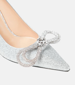 Mach & Mach Double Bow crystal-embellished pumps