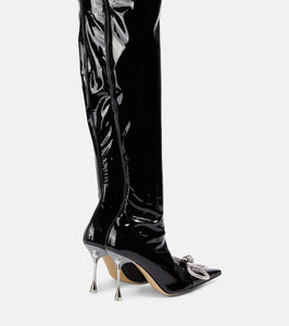 Mach & Mach Double Bow embellished over-the-knee boots