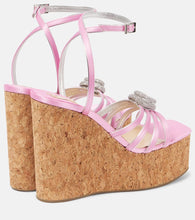 Mach & Mach Double Heart satin sandals