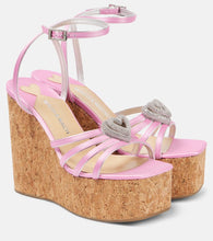 Mach & Mach Double Heart satin sandals