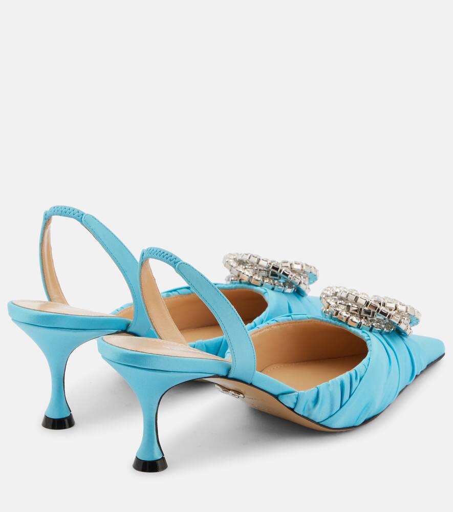 Mach & Mach Galaxy 65 satin slingback pumps