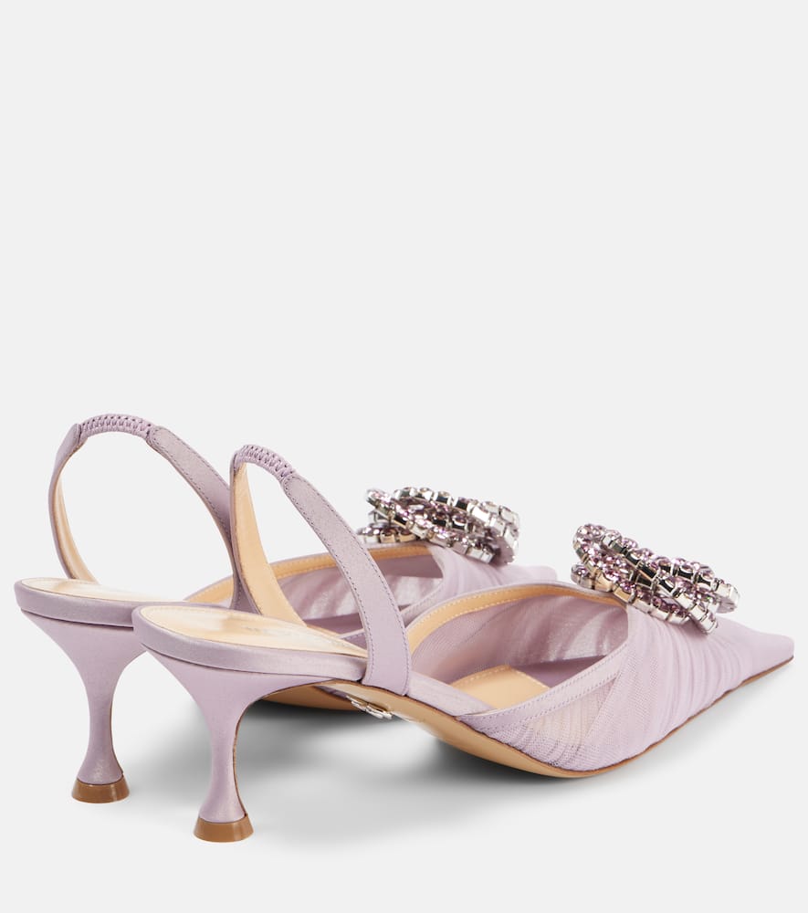 Mach & Mach Galaxy 65 tulle slingback pumps