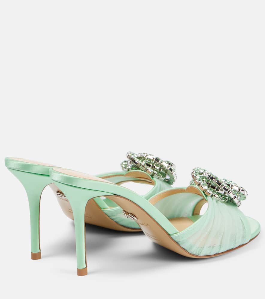 Mach & Mach Galaxy 85 embellished tulle mules