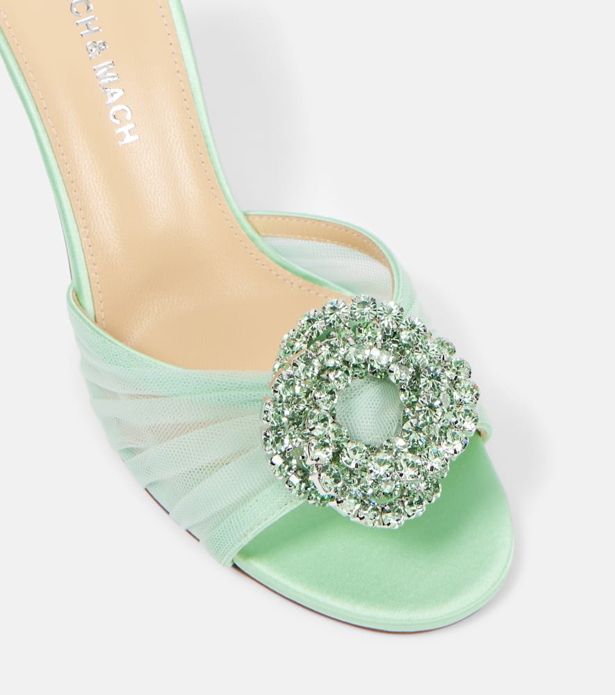 Mach & Mach Galaxy 85 embellished tulle mules