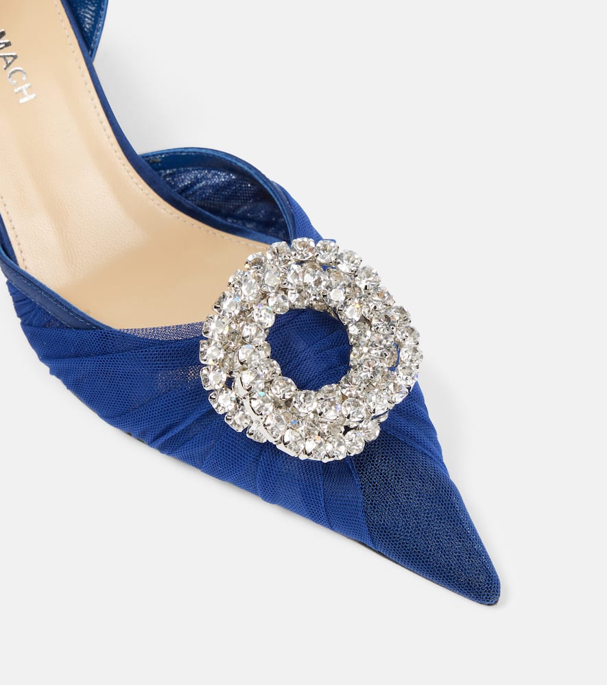 Mach & Mach Galaxy 85 tulle slingback pumps