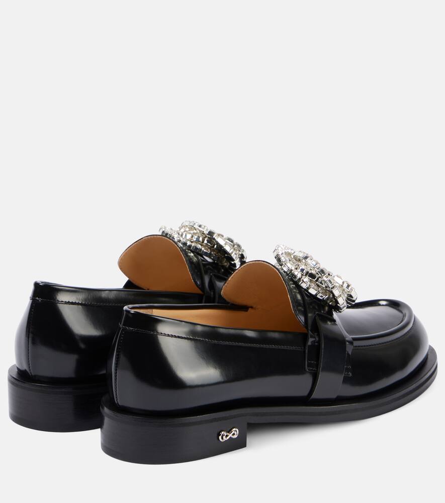 Mach & Mach Galaxy embellished leather loafers
