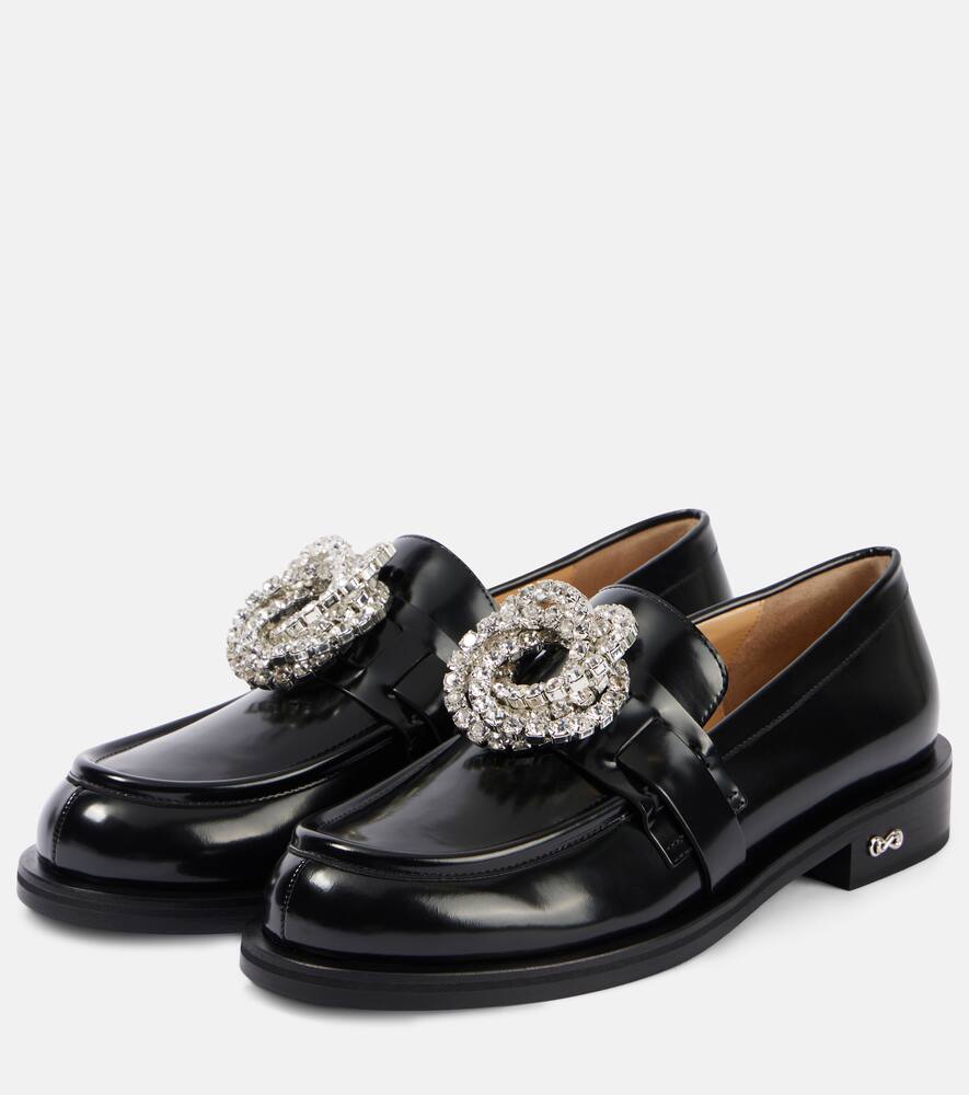 Mach & Mach Galaxy embellished leather loafers