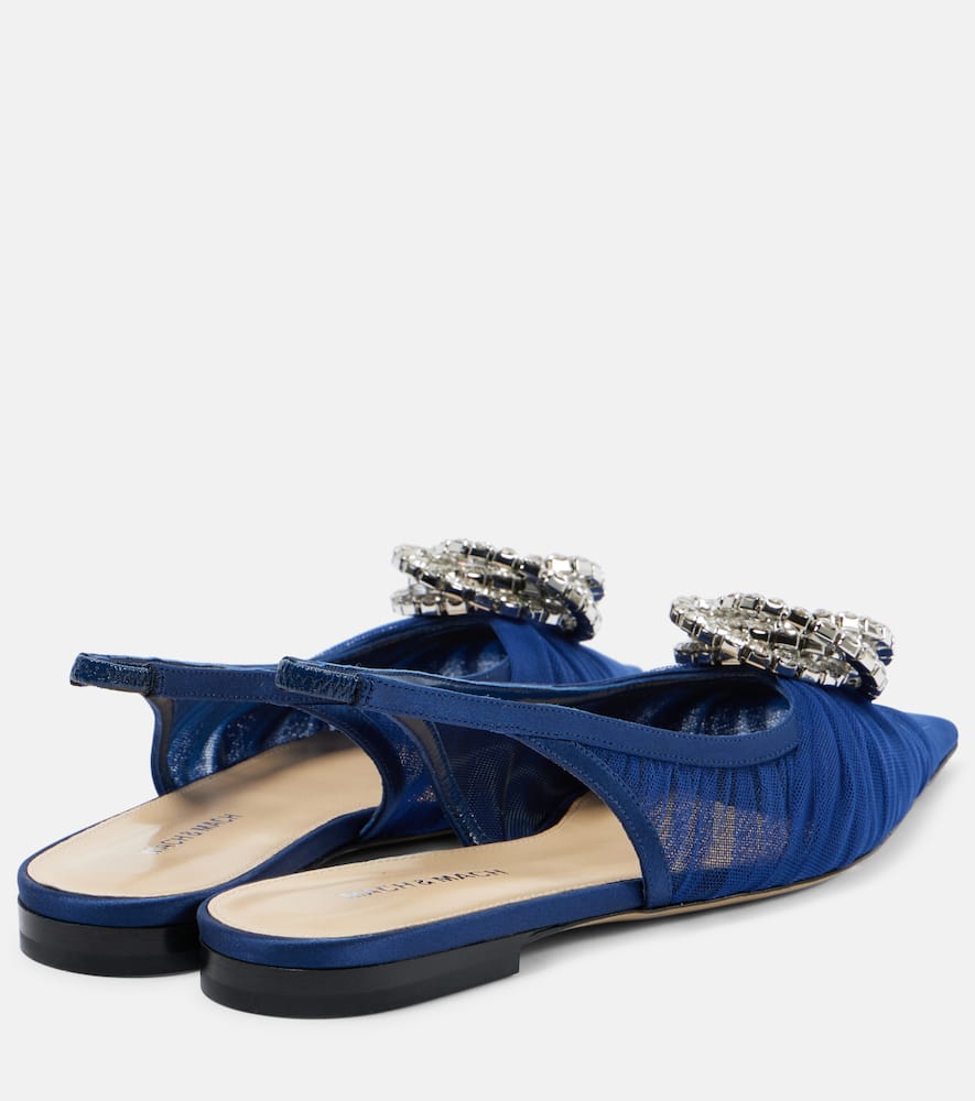 Mach & Mach Galaxy embellished slingback flats
